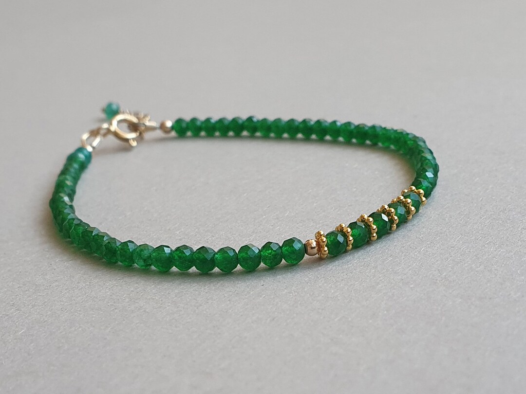 Green Onyx Bracelet Free Shipping Gemstone Jewelry Gift for Etsy