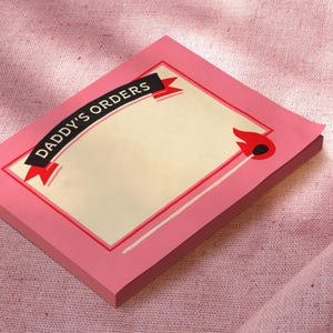 Daddy Dom Sticky Notes, DDLG Submissive Tasks, Kinky Stationery