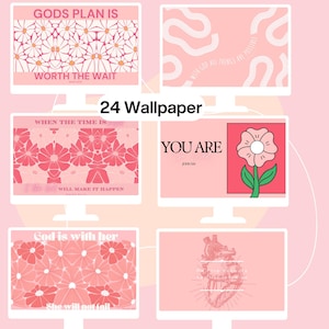 Pink bible verse and Inspirational Wallpaper Bundle | 24 Designs Desktop and Laptop Backgrounds DIGITAL DOWNLOAD