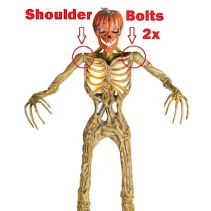 12 Foot INFERNO Skeleton Replacement Shoulder Mounting Bolts (Set of 2) Coated Home Depot Skelly Parts Screw In