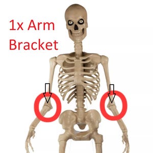 12 foot Skeleton Heavy Duty Arm Bracket Elbow Replacement Home Depot Halloween