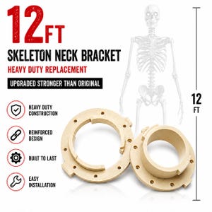 1x 12-stopowy, wytrzymały wspornik szyi szkieletowej, zamienny, Home Depot, Halloween