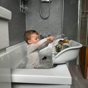 TXL363 Bath Toy Organizer Toy Storage Bag Cute Duck Frog Bathtub