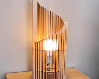 DIY Spiral Wooden Pendant Light | Laser Cut Lamp Shade DXF Files | CNC Lighting Design | Digital Download Lamp Template