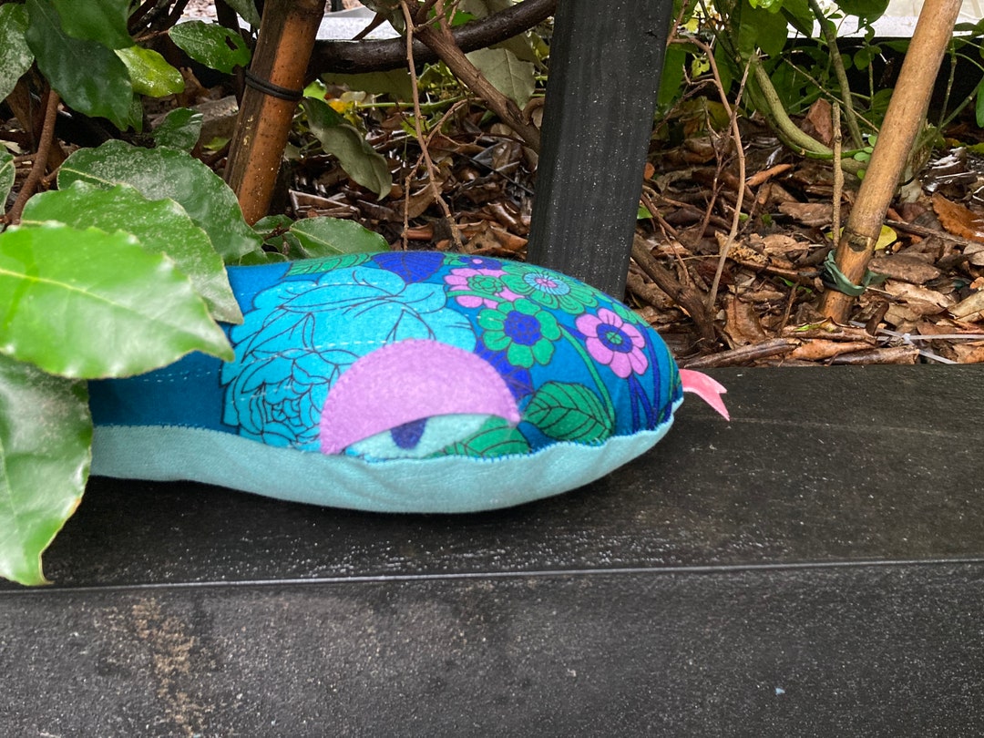 Handmade Retro Snake Draught Excluder Made With Original Vintage Fabric