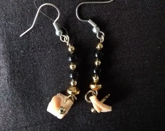 Doll Ears Beaded Earrings