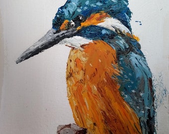 Kingfisher Oil Painting