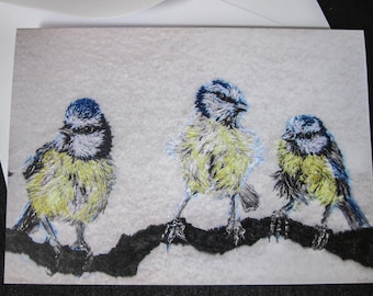 Bluetit design greeting card