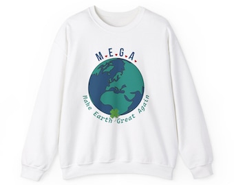 Sweatshirt: MEGA Message - Unisex Climate Activism Apparel | Design by ConstantinObel