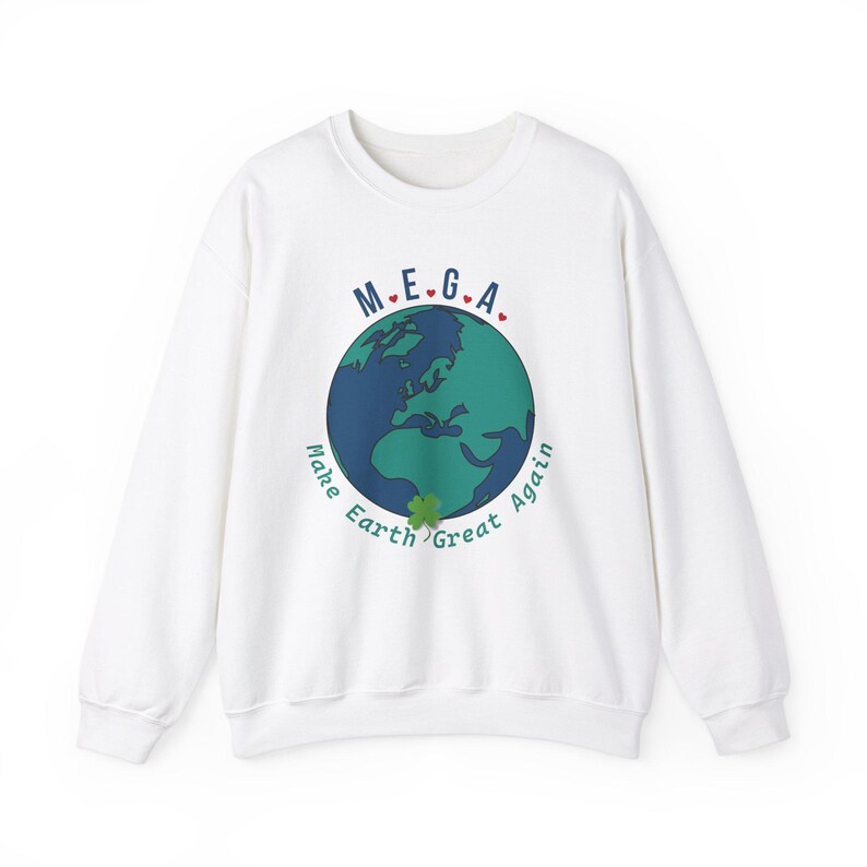 Sweatshirt: MEGA Message - Unisex Climate Activism Apparel | Design by ConstantinObel image 1