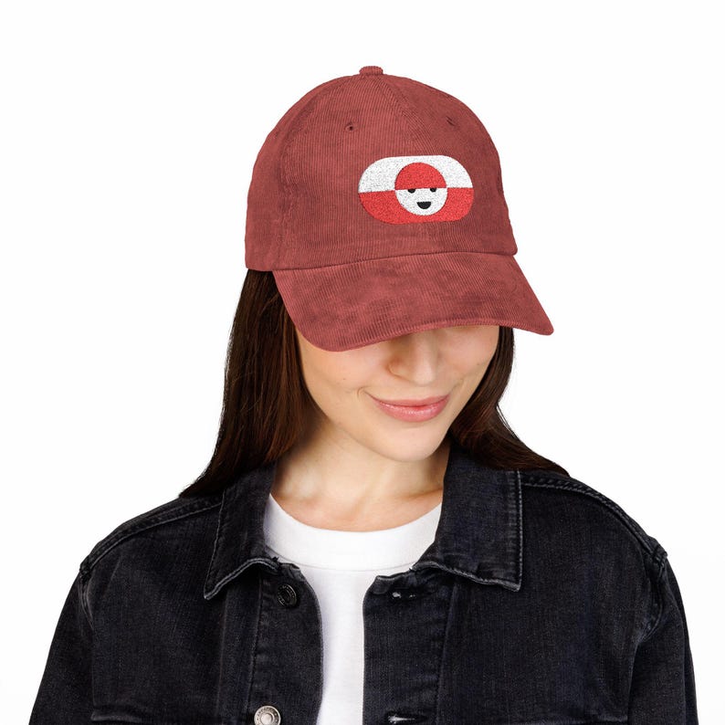 Great Greenland Cap | Nordic Statement Hat | Minimalist Arctic Dad Hat | Greenland Flag Cool Cap | Unisex Streetwear Gift image 5