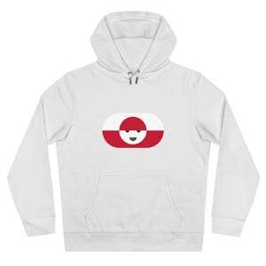 Greenland Hoodie | Minimalist Nordic Graphic Hoodie | Arctic Statement Sweatshirt | Unisex Greenland Gift zdjęcie 1