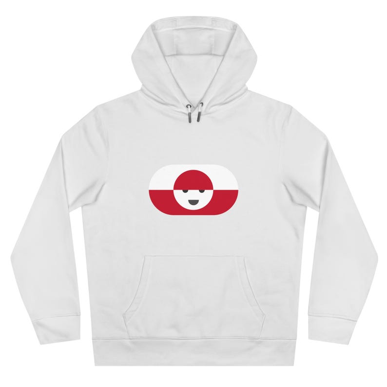 Greenland Hoodie | Minimalist Nordic Graphic Hoodie | Arctic Statement Sweatshirt | Unisex Greenland Gift zdjęcie 1