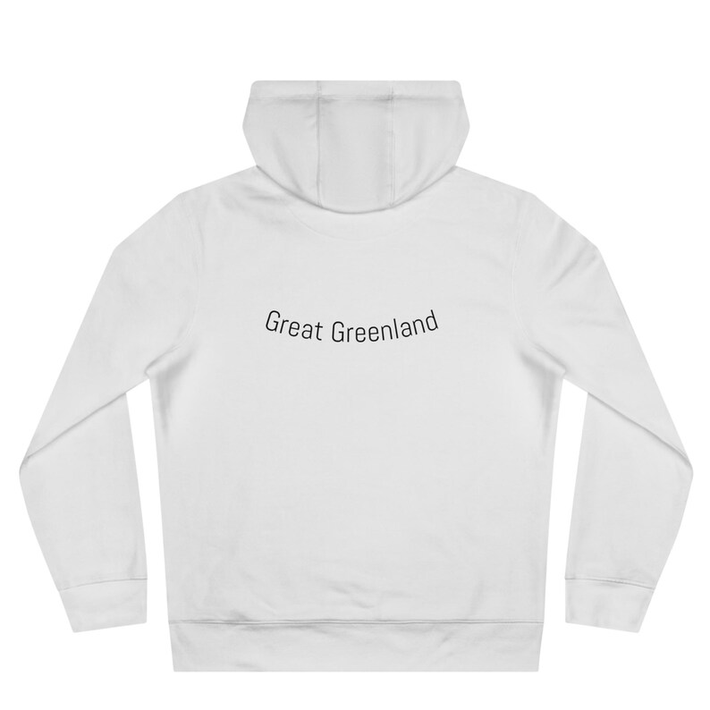 Greenland Hoodie | Minimalist Nordic Graphic Hoodie | Arctic Statement Sweatshirt | Unisex Greenland Gift zdjęcie 2