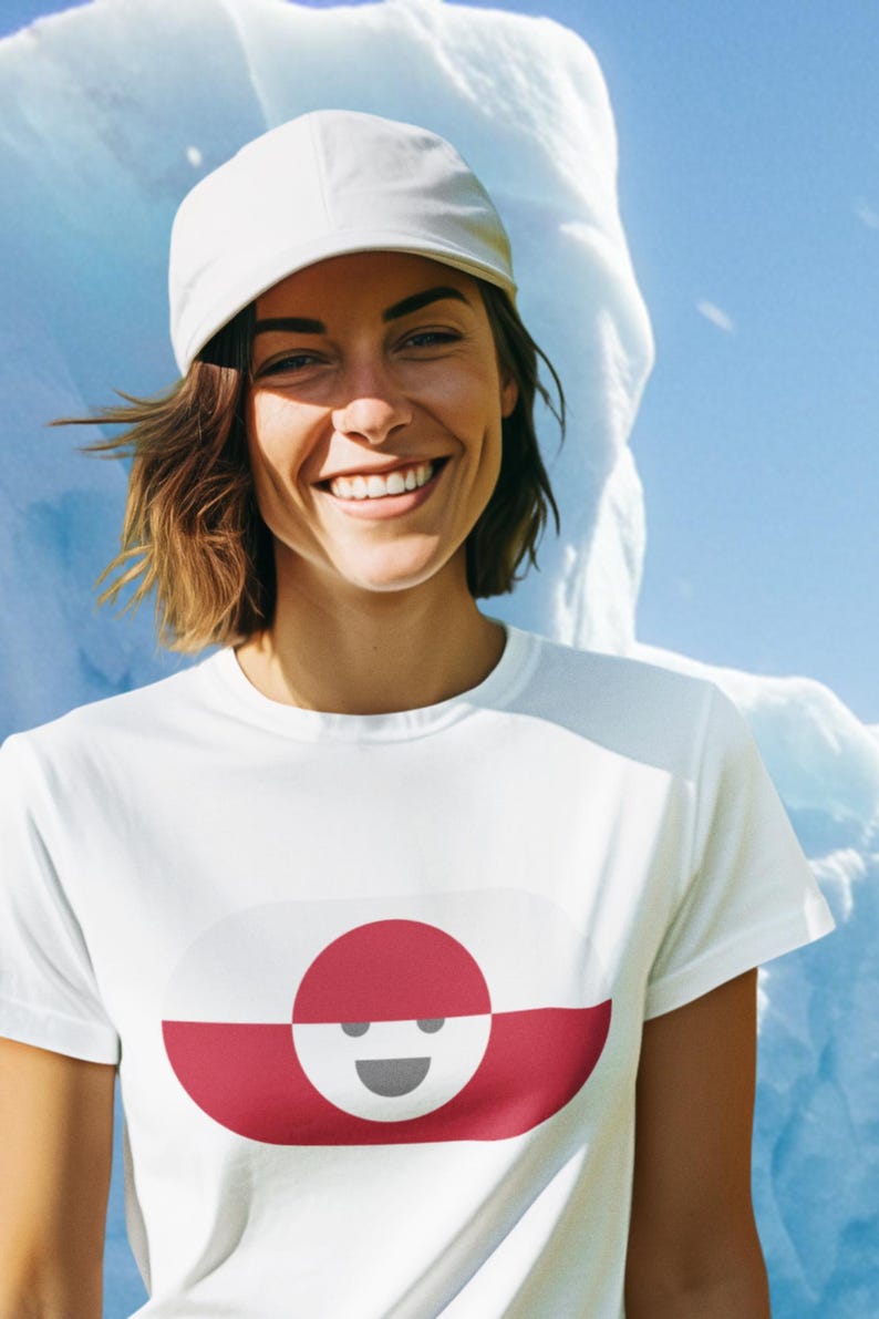 Greenland T-Shirt | Minimalist Nordic Graphic Tee | Arctic Statement Shirt | Unisex Greenland Gift image 2