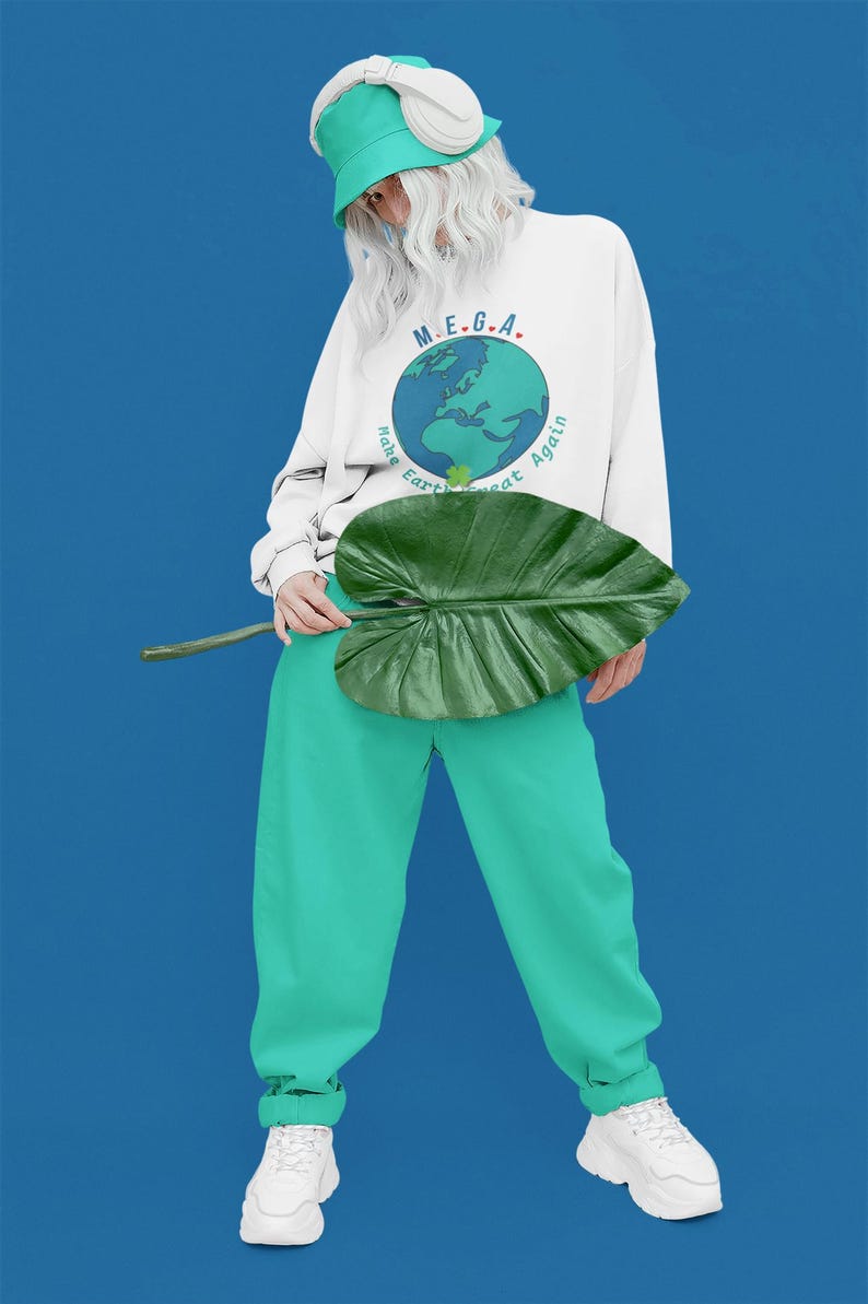 Sweatshirt: MEGA Message - Unisex Climate Activism Apparel | Design by ConstantinObel image 5