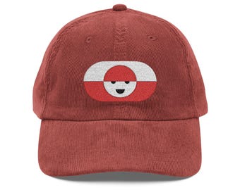 Great Greenland Cap | Nordic Statement Hat | Minimalist Arctic Dad Hat | Greenland Flag Cool Cap | Unisex Streetwear Gift