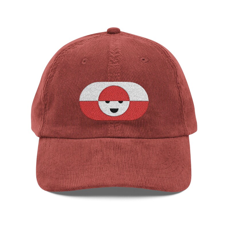 Great Greenland Cap | Nordic Statement Hat | Minimalist Arctic Dad Hat | Greenland Flag Cool Cap | Unisex Streetwear Gift image 1