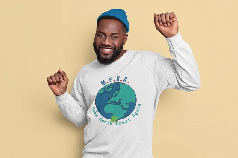 Sweatshirt: MEGA Message - Unisex Climate Activism Apparel | Design by ConstantinObel image 6