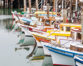 Sailboat photo, colorful photo, by the water, lake life, salt life, fishing photo, fishing boats, Fishermans wharf