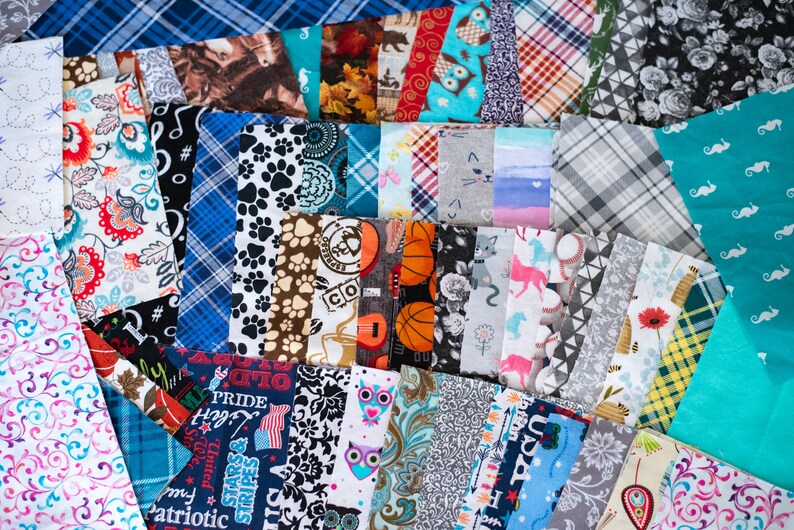 By the Pound Fabric Pieces Scrap Fabric Fabric Remnants Etsy