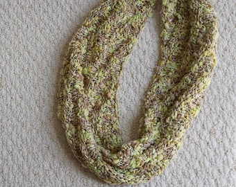 Cowl Neckwarmer, Light and Airy, Perfect for Fall and Spring, Hand Knit Infinity Scarf