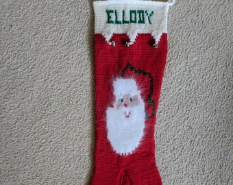 Reserved for Glenn B. - Balance due for Personalized Hand Knit Christmas Stocking Extra Large Size