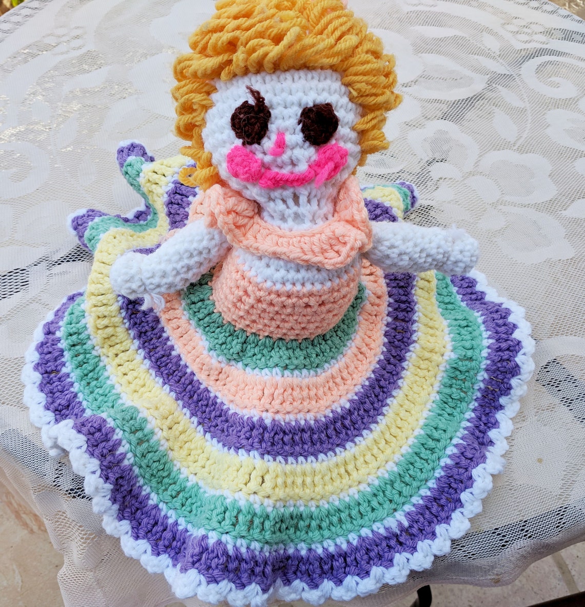 Handmade Topsyturvy Doll Crocheted Twosided Doll Vintage Etsy