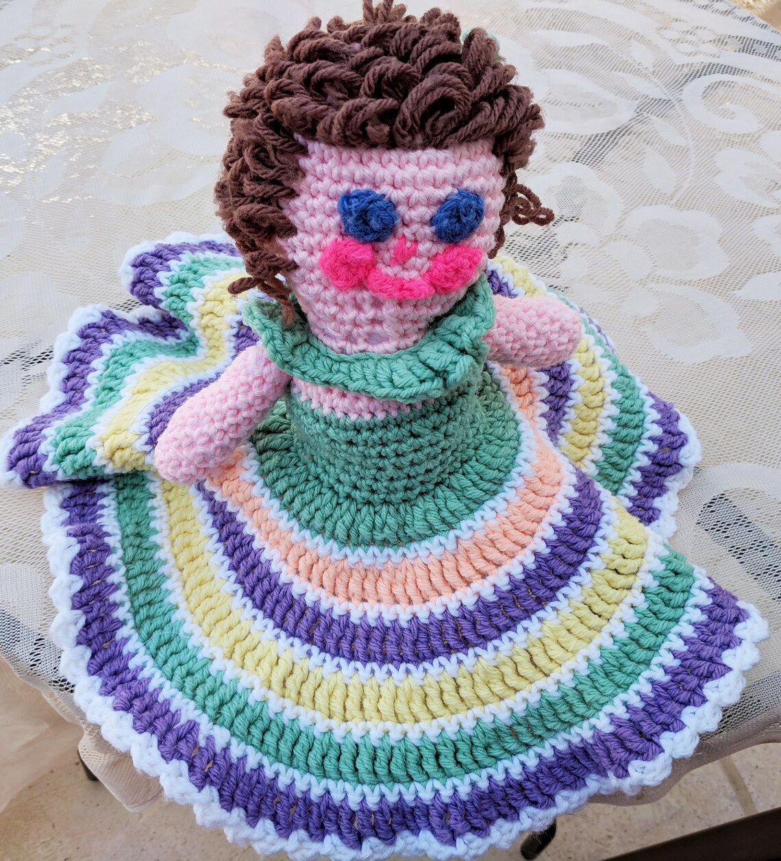 Handmade Topsyturvy Doll Crocheted Twosided Doll Vintage Etsy