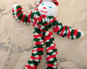 Clown Yarn Doll Handmade for Babies and Young Children - Vintage Doll - Christmas Doll Decor - Clown Christmas doll