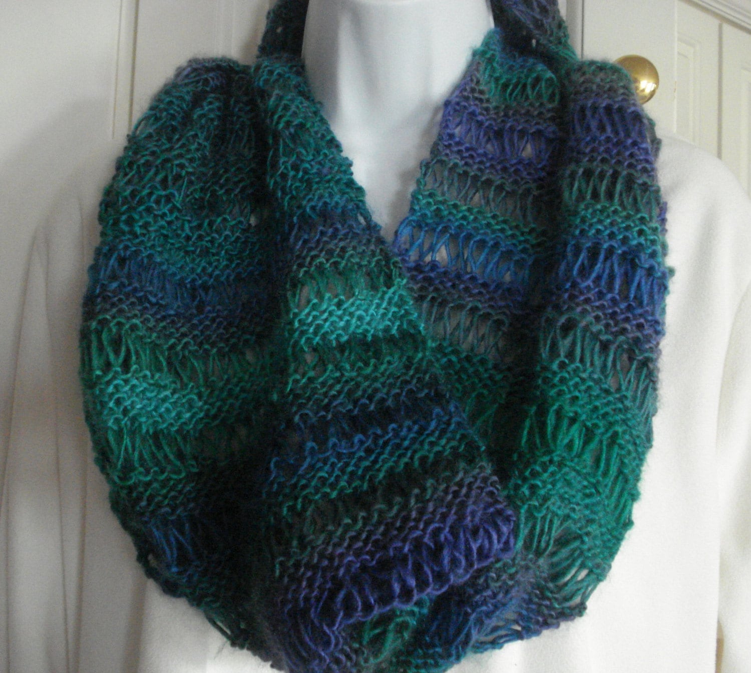 Knit Infinity Scarf = PDF Pattern for Scarf or Cowl of DK or Worsted ...