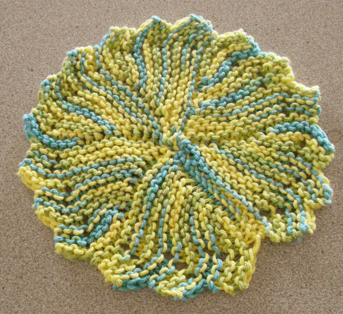 PDF Dishcloth Pattern for Hand Knit Heirloom Round Dishcloth Etsy