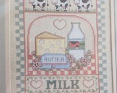 Cross Stitch Kit, A Counted Cross Stitch Kit by Bernat No. H04129, Named "Milk", Country Home Decor