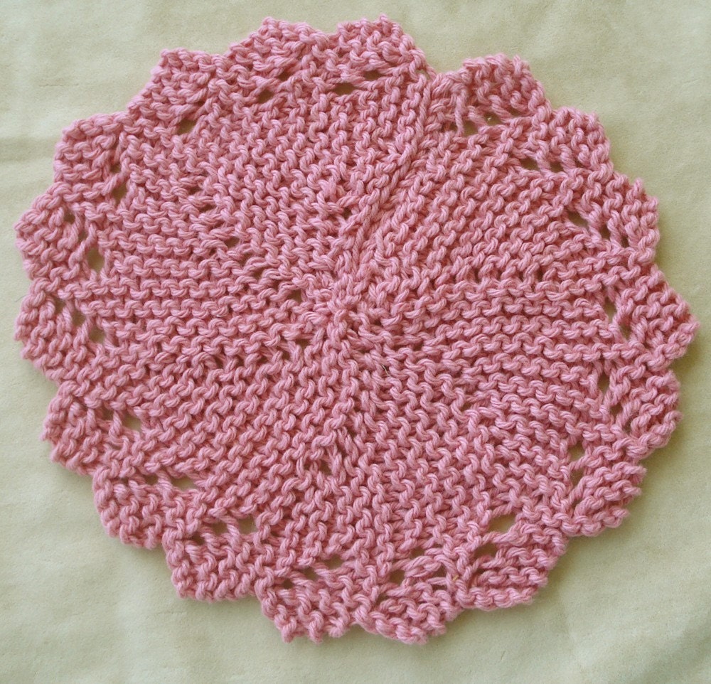 Hand Knit Dishcloth Washcloth Doily Unique Round Best Ever Etsy
