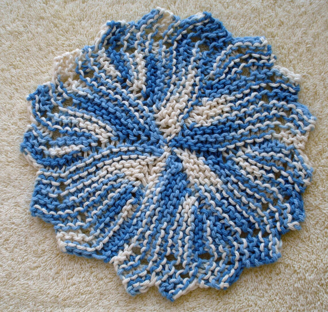 PDF Dishcloth Pattern for Hand Knit Heirloom Round Dishcloth Etsy
