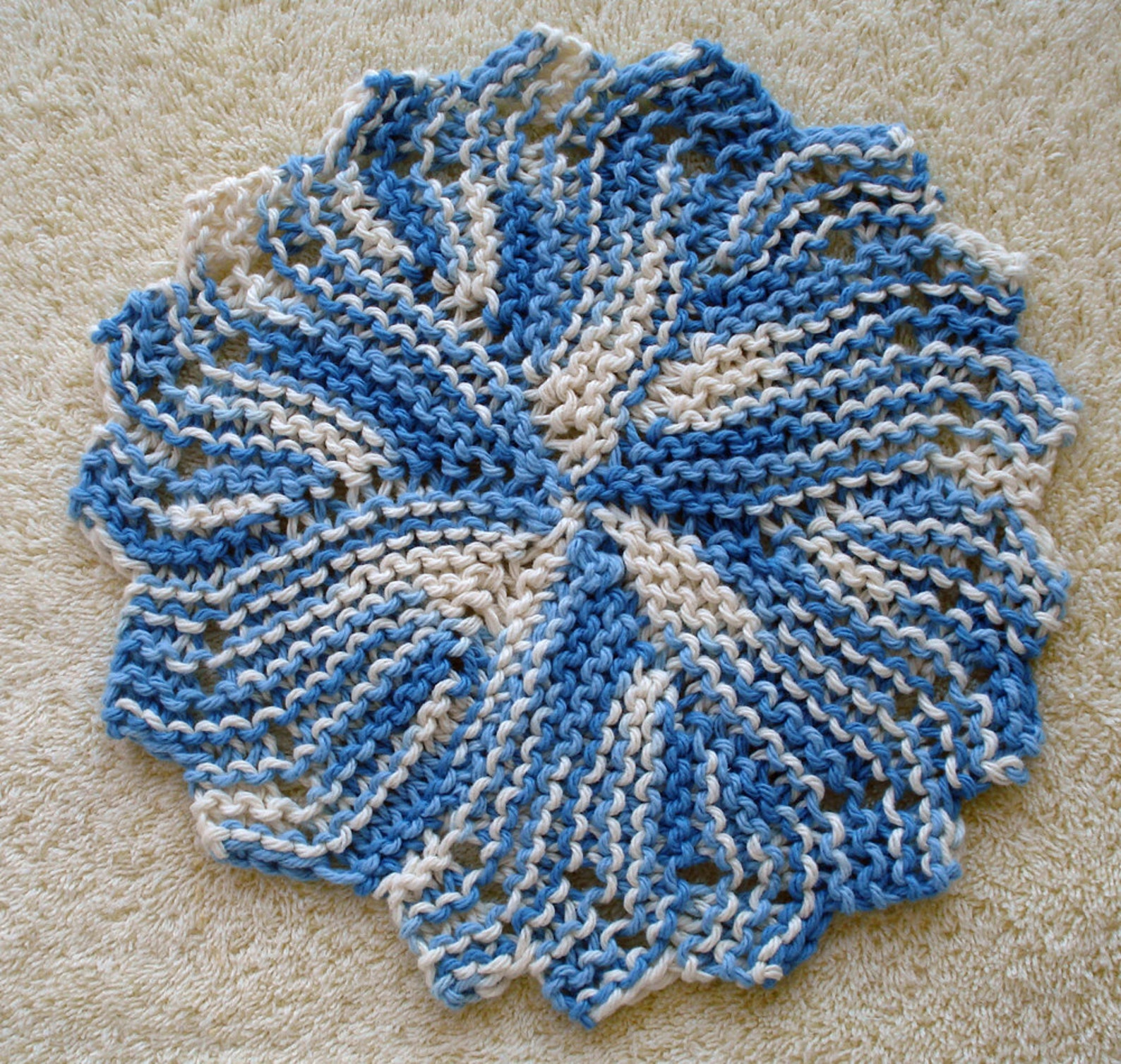 PDF Dishcloth Pattern for Hand Knit Heirloom Round Dishcloth Etsy