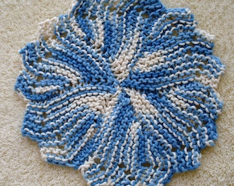 PDF Dishcloth Pattern for Hand Knit Heirloom Round Dishcloth Washcloth or Doily