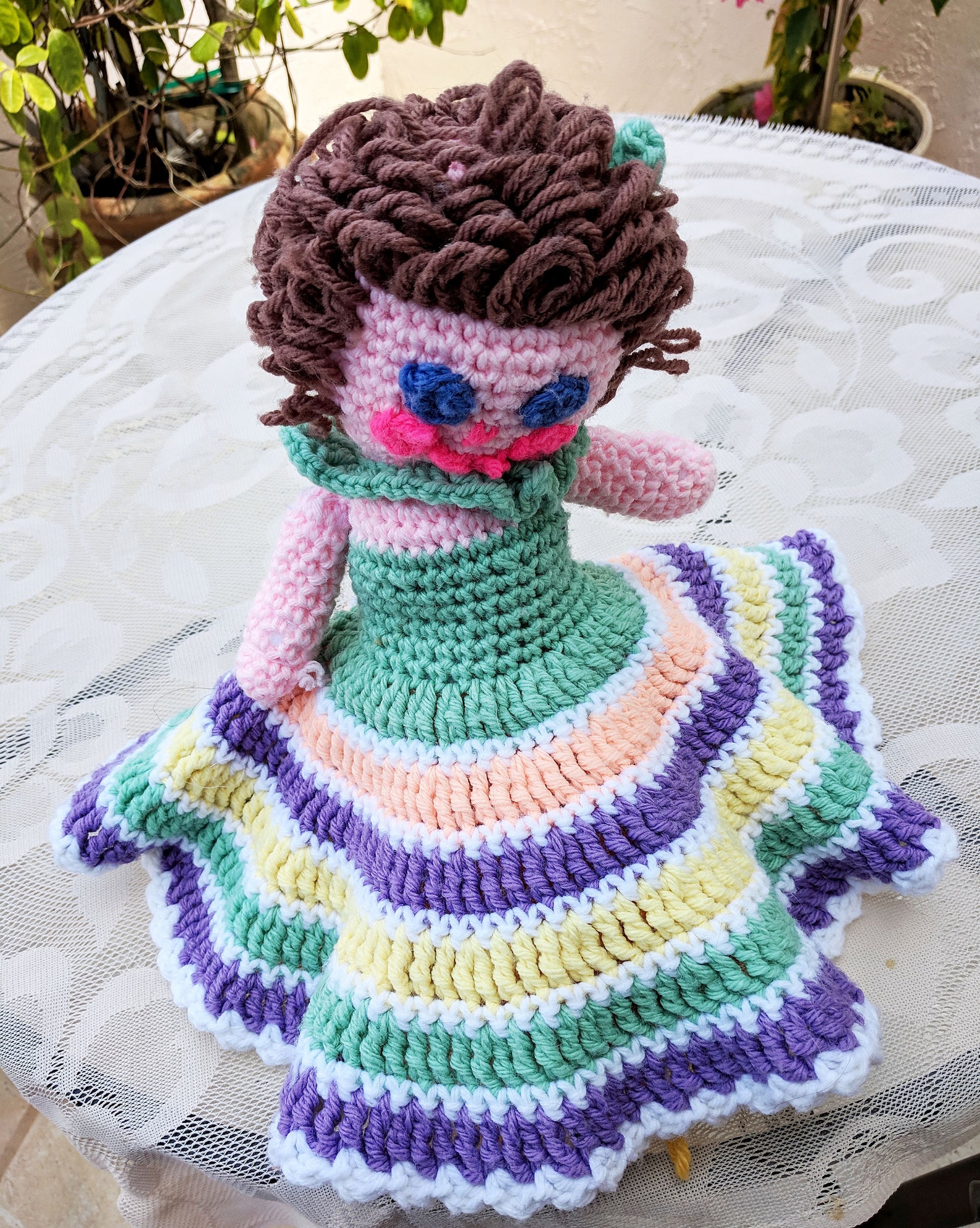 Handmade Topsyturvy Doll Crocheted Twosided Doll Vintage Etsy