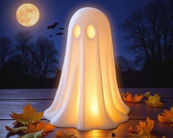 Cute Little Halloween Ghost – 3D printed decorative figure, LED tealight compatible | Sweet ghost – Halloween table decoration & party decoration