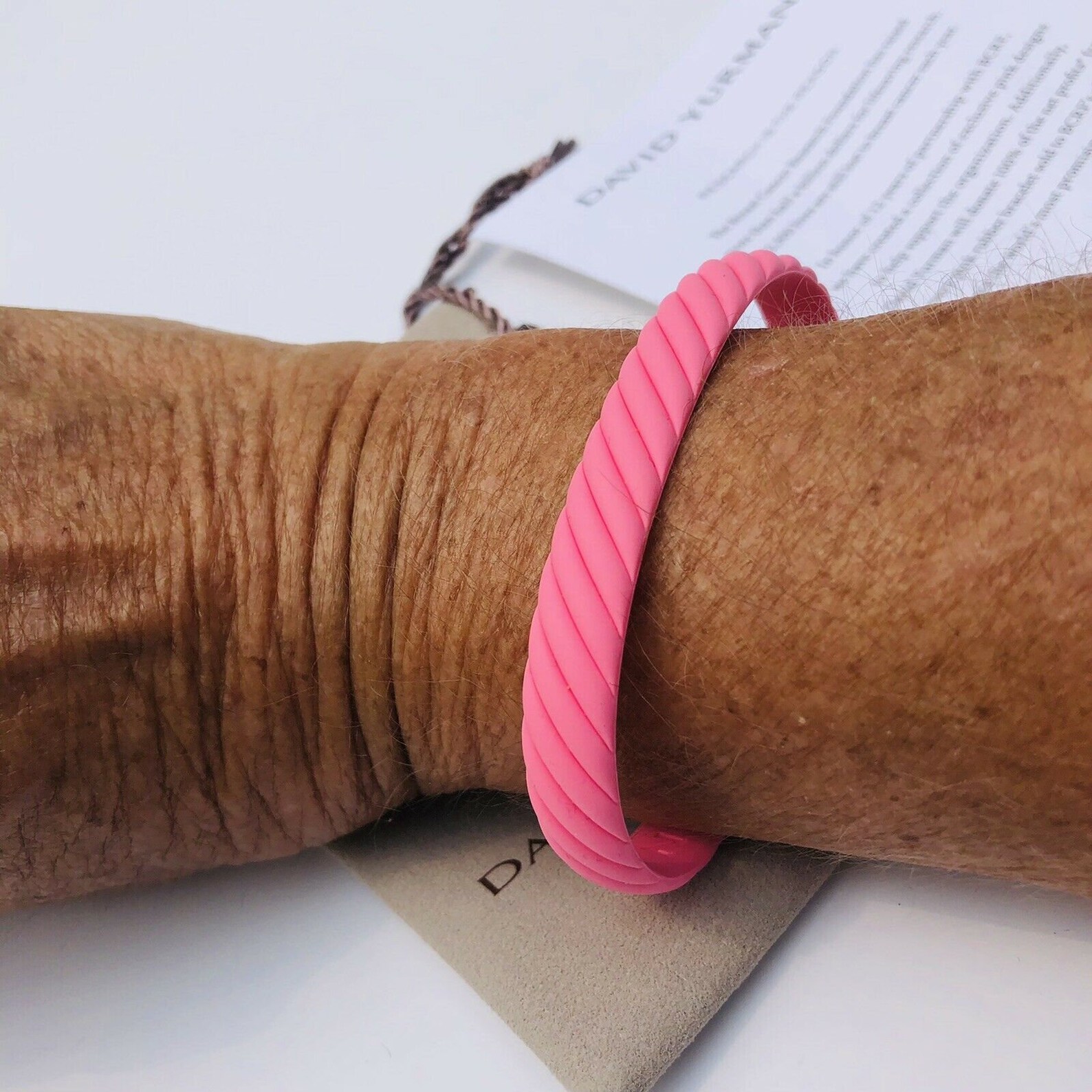 Authentic David Yurman Pink Rubber Bracelet Size Small/Medium Etsy