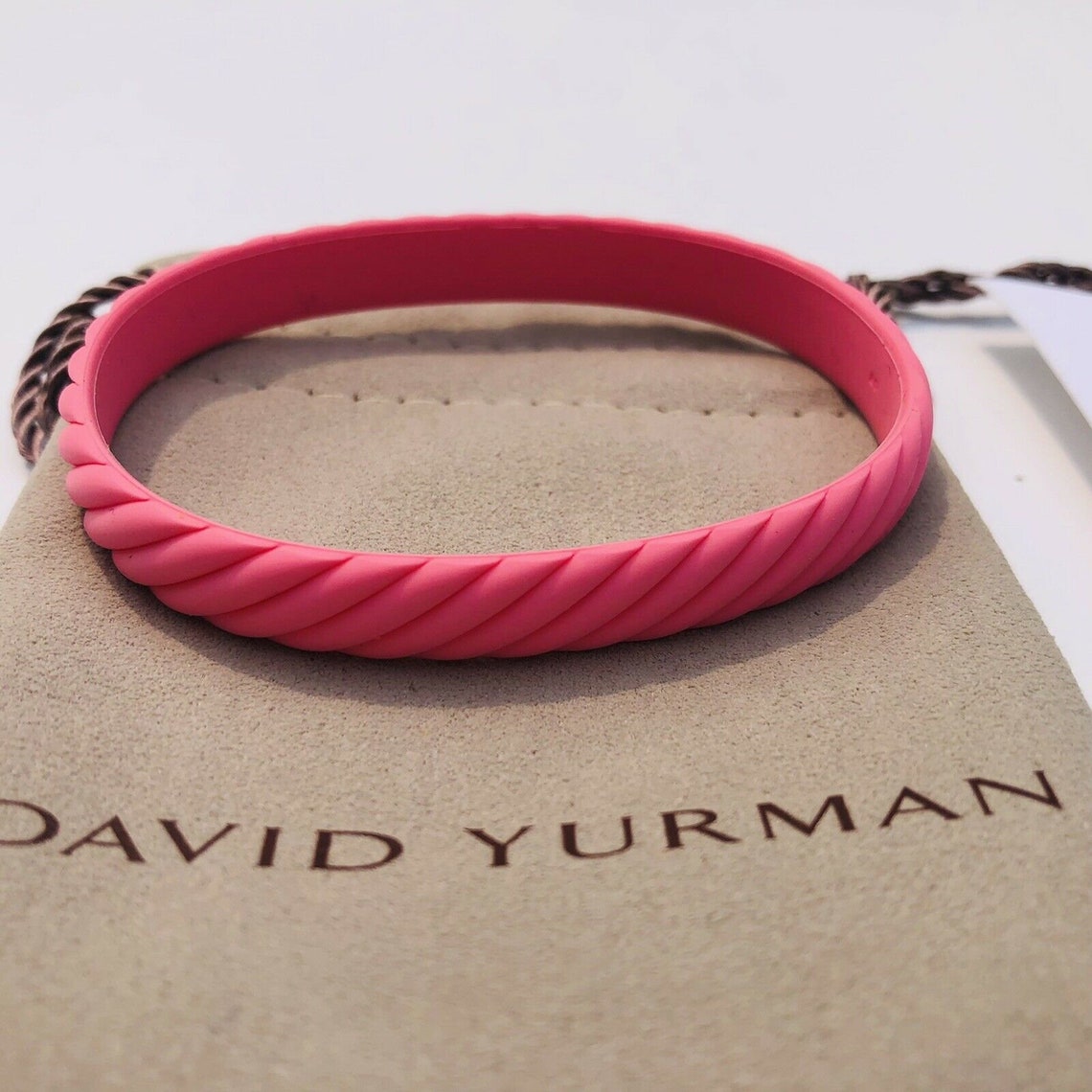 Authentic David Yurman Pink Rubber Bracelet Size Small/Medium Etsy