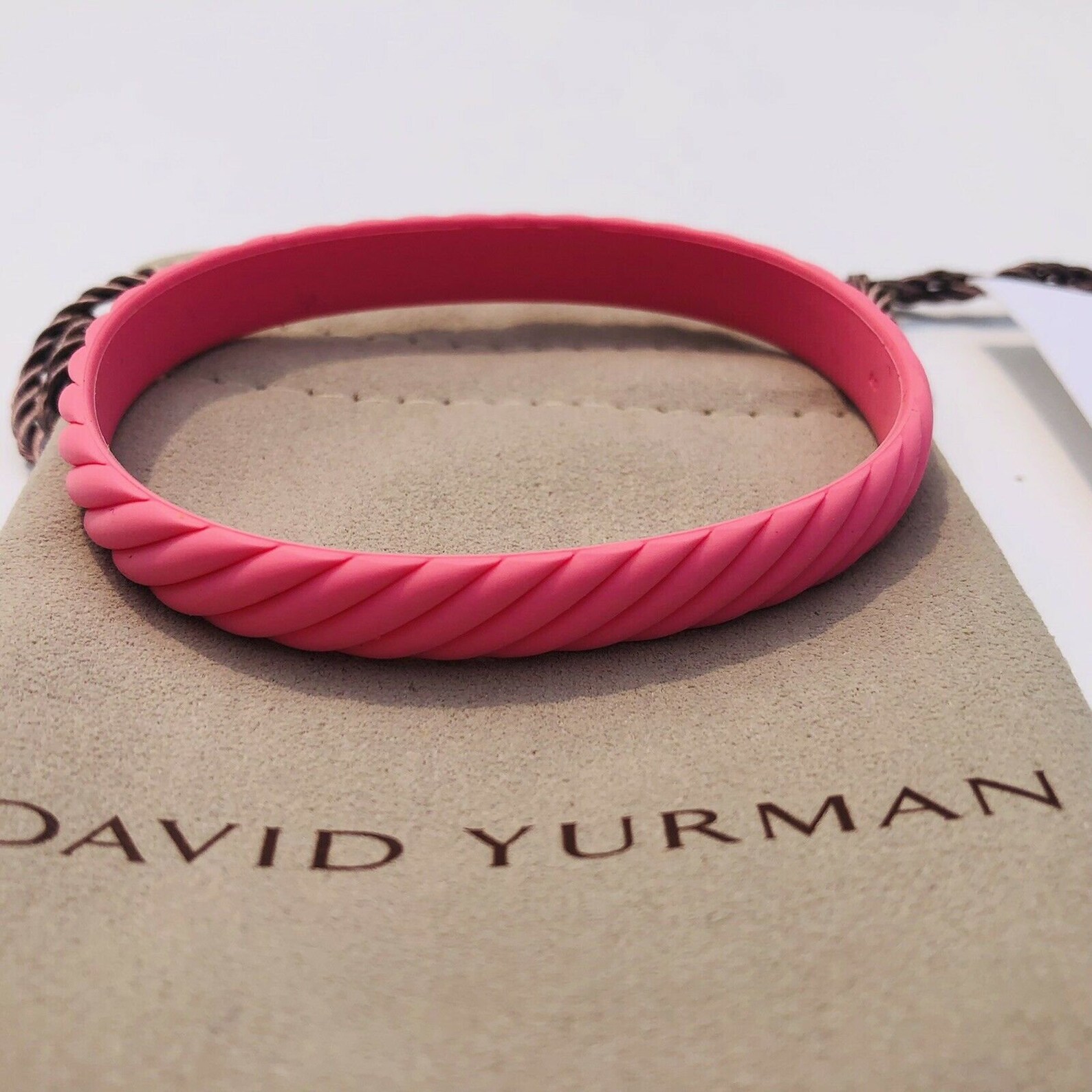 Authentic David Yurman Pink Rubber Bracelet Size Small/Medium | Etsy