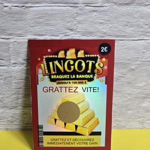 Ticket à gratter annonce personnalisé