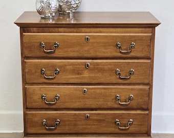 Ethan Allen Circa 1776 Bedside Chest, Vintage Solid Wood Bachelor Nightstand, 18-9003 Ethan Allen Entry Chest