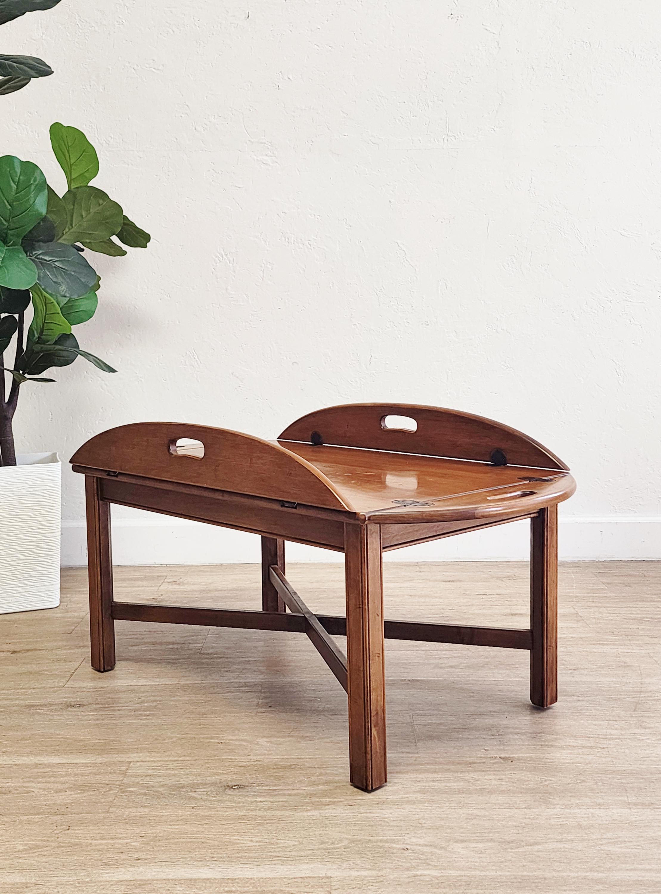 Ethan Allen Butler Table-vintage Solid Wood Vintage Rustic Coffee