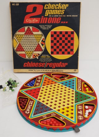 chinese checkers metal game board