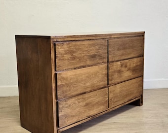 Conant Ball 6 Drawer Dresser-Leslie Diamond MCM Modernmates Solid Wood Minimalist Chest of Drawers