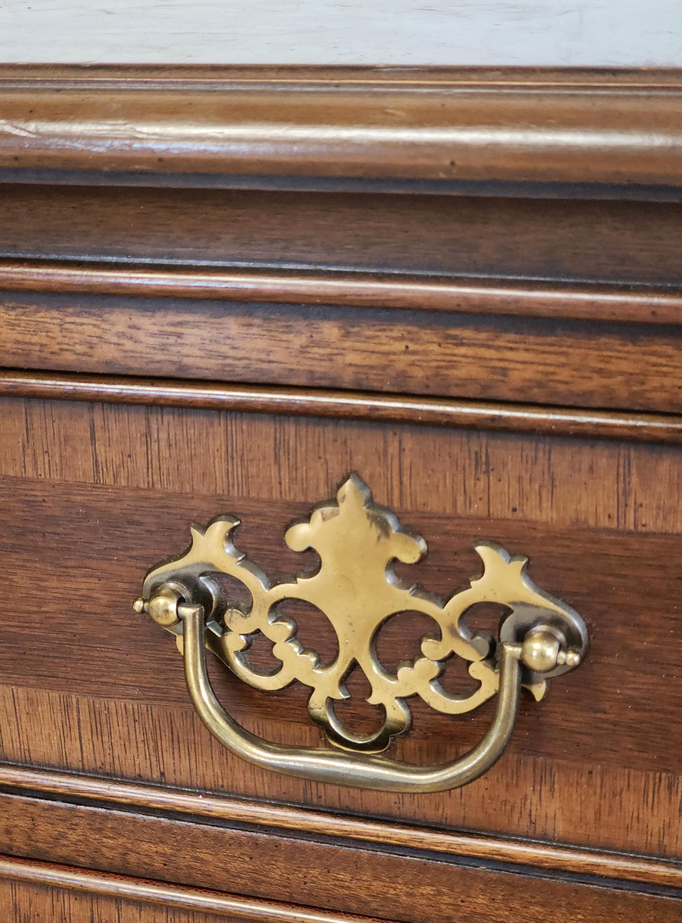DREXEL セット DREXEL 10 Drawer Banded Mahogany Dresser-solid Wood Console