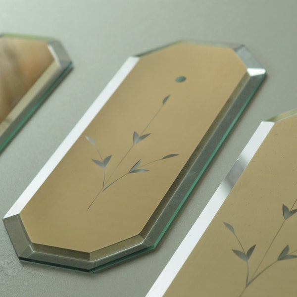 Beveled Glass Chandelier Panels Replacement Etsy