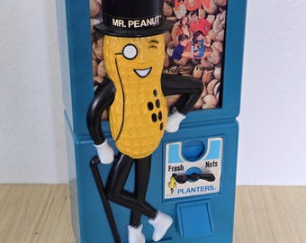 Vintage Mr. Peanut Vending Machine-TARCO Collectible 1970's Planters Peanuts Coin Operated Dispenser